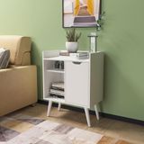Aparador Balcão Mesa Para Café E Bar Multifuncional Branco Tecnomobili
