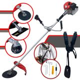Máquina De Cortar Grama Anmax Cg430p-tb À Gasolina 43cc 2hp Roçadeira Robusta E Resistente Com Lâmina 2 Pontas E Carretel De Nylon + Disco 80 Den