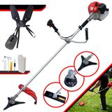 Cortador De Grama Lateral Anmax Cg520p Tb À Gasolina 52cc 2,2hp 10.000rpm Roçadeira 3 Em 1 Com Lâmina 2 Pontas, 3 Pontas E Carretel De Nylon