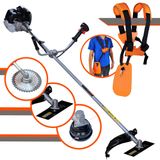 Cortador De Grama À Gasolina Anmax Cg430-b 43cc 1,7hp 12.000rpm Roçadeira Lateral Com Carretel De Nylon E Lâmina 2 Pontas + Disco Vida 40 Dentes