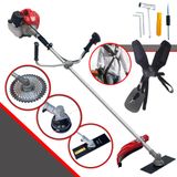 Cortador De Grama À Gasolina Anmax Cg430p-tb 43cc 2hp 9.000rpm Roçadeira 3 Em 1 Com Carretel De Nylon, Faca 2 Pontas E Faca Circular 40 Dentes Víd