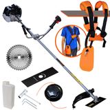 Máquina De Cortar Grama Anmax Cg430b À Gasolina 43cc 1,7hp Roçadeira C/ 3 Opções De Corte Carretel Nylon + Faca 2 Pontas + Lâmina 40 Dentes Ví