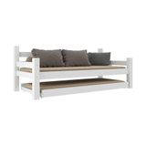 Bicama Madeira Maciça Com Colchões Inclusos Paris Multimóveis Cr4160 Branco