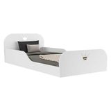 Cama Solteiro Montessoriana Com Colchão Incluso Encantada Multimóveis Branca
