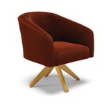 Cadeira Sala De Jantar Giratória Ma30 Stella Bouclê D03 - D\&#39;rossi Cor Terra