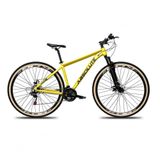Bicicleta Aro 29 Absolute Nero 5 24v Freio A Disco Suspensão Mountain Bike Alumínio Pneu Faixa - Amarelo Tam.21