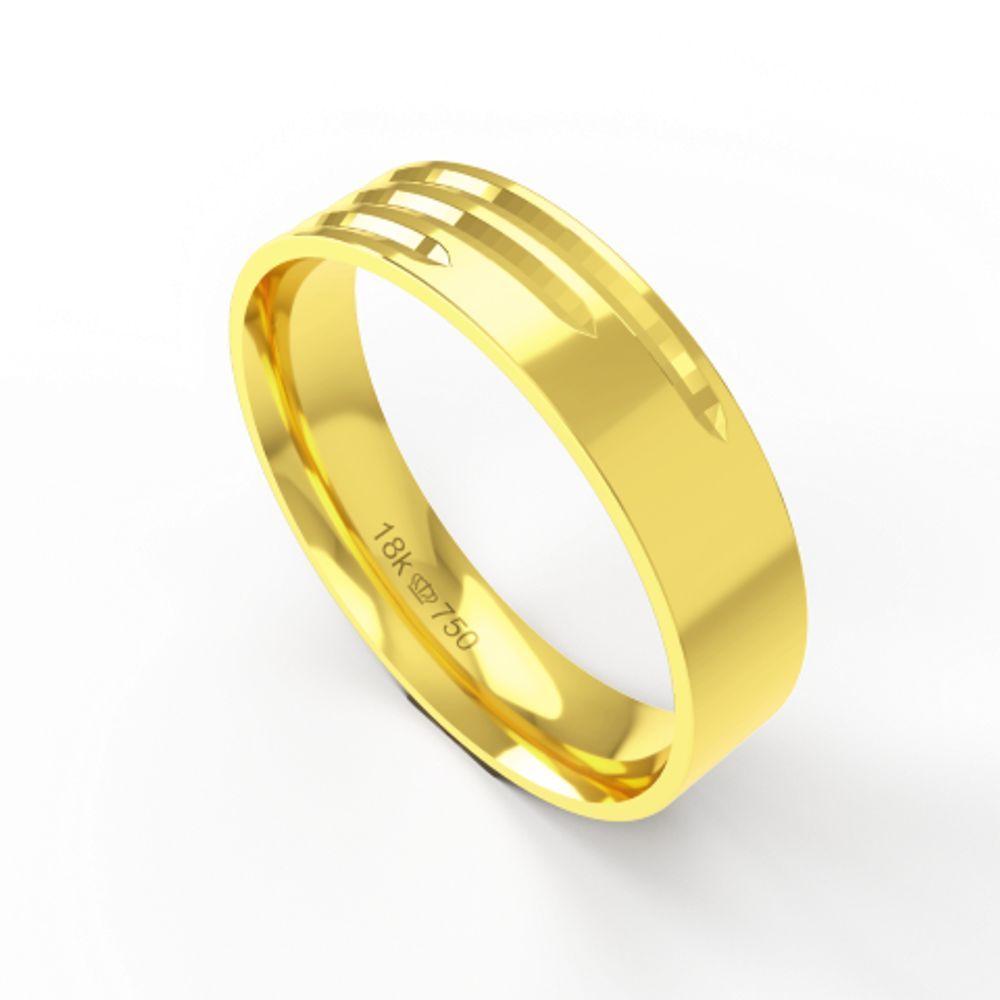 Aliança De Casamento Noivado Compromisso Parte Interna Anatômica Ouro Branco, Ouro Rose Ou Amarelo 18k C284r