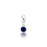 Berloque Ponto De Luz Prata 925 - Azul