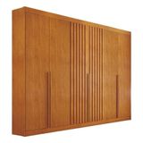 Guarda-roupa Casal Ripado 6 Portas 6 Gavetas Siena Naturale Bianchi Móveis