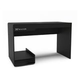 Mesa Gamer E Escritório Xt Racer Line Preto Politorno Preto Com Branco