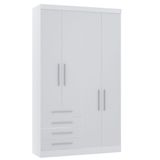 Guarda-roupa De Canto Diagonal 1 Porta Alpes Luciane Móveis Branco
