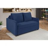 Sofá Cama Hope D33 Suede Casal Império Azul 375