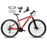 Bicicleta Aro 29 Absolute Nero 5 21v Alumínio Câmbios Shimano Freio Disco Hidráulico Garfo Suspensão - Vermelho Tam.21