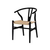 Cadeira Preta Para Mesa De Jantar Cozinha Eventos Wish Bone Madeira Preta