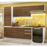 Armário De Cozinha Completa Madesa 100% Mdf Acordes Xa260002 Balcão (sem Tampo E Pia) Branco/rustic