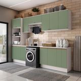 Lavanderia Modulada Kappesberg Celeste 9 Peças Branco/verde 310,5cm