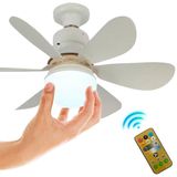 Ventilador De Teto 6 Pás Potente Controle Remoto Silencioso