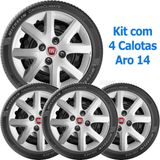 4x Calota Fiat Siena Aro 14 Emblema 160cb