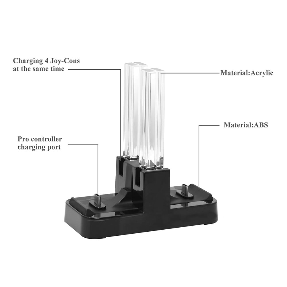 Base De Carregamento 6 Em 1 Para Nintendo Switch, Joy-con Controller