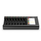Carregador De Bateria: Tela Lcd Isdt N8, Carregamento Rápido De 8 Slots
