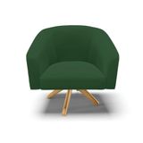 Cadeira Sala De Jantar Giratória Ma30 Stella Veludo D03 - D\&#39;rossi Cor Verde