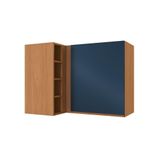 Armário Aéreo P/ Cozinha Canto Reto Ciela R647 C/ 1 Porta 98cm Canela/azul Profundo - Kappesberg