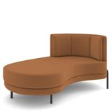 Sofá Chaise Longue Living Lucca Esquerdo D02 Veludo Terracota C-262