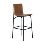 Banqueta Alta Estofada Para Cozinha Bar Multimóveis Cr20281 Caramelo/preto Caramelo/preto