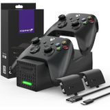 Carregador De Controlador Fosmon Dual 2 Compatível Com Controladores Xbox Series X/s (não Para Xbox One / 360), (dois Slot) Estação De Carregamen