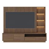 Estante Home Theater Cancún Ripado Amêndoa Para Tv Até 82 - Colibri Amêndoa