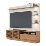 Estante Home Theater Campeche Freijó Off White Matte Para Tv De 70 - Colibri Freijó Off White Matte
