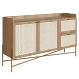 Balcão Aparador Buffet 2 Portas Pé Metal Arlo A10 Hanover-dourado - Mpozenato