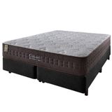Cama Box Queen Preto + Colchão Molas Ensacadas Orlando 158cm