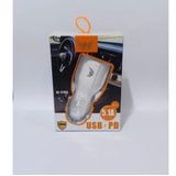 Carregador Veicular 2 Entrada  Usb+tipo C 5,1 Turbo Novo 25w