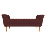 Calçadeira Recamier Casal 1,50m Londres Veludo - Pallazio Marsala