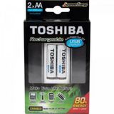 Carregador Pilha Usb 2 Pilhas Aa/aaa .2.000 Mah Com 2