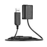 Adaptador Dummy de Bateria NP-FW50 com DC USB Power Bank para Câmeras Sony (5V 2A)