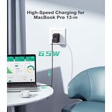 Aiibe Usb C Carregador 65w 3 Portas Carregador Portátil Dobrável T