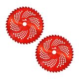 Kit 02 Lâminas Para Roçadeira Circular 40 Dentes Videa Toyama 255×25,4×2,0mm Vermelha