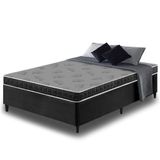 Cama Box Viúva Preta + Colchão Querubin D20 128x188