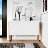 Buffet Aparador Industrial Para Sala Dakar Branco Cobre