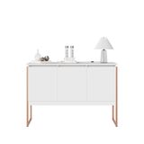 Buffet Aparador Com 3 Portas Miami Branco Cobre