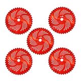 Kit 05 Lâminas Para Roçadeira Circular 40 Dentes Videa Toyama 255×25,4×2,0mm Vermelha