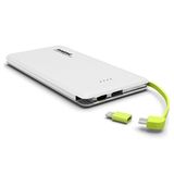 Carregador portátil Pineng 10000mah dual USB PN951 branco