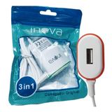 Carregador Rapido Veicular Carro Usb Duplo + Cabo Tipo C Ori