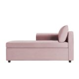 Recamier Divã Londres 140cm Suede Rosa Bebe - Inova Decor