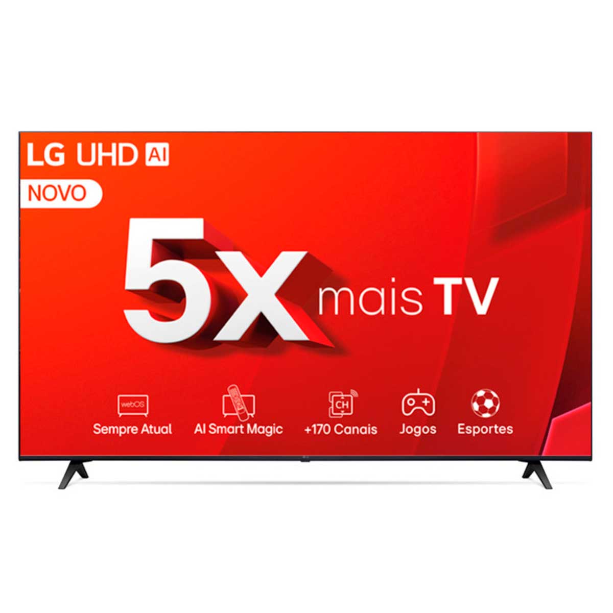 Smart TV LG 55" 4K UHD HDR10 Pro WebOS 24 LG Channels Controle Smart Magic Alexa e Chromecast 55UT8050