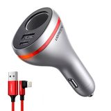 Carregador Veicular Ugreen Pd 84w + Cabo Usb A/lightning Suporta Carregamento Rápido Qc Luz Led Indicadora