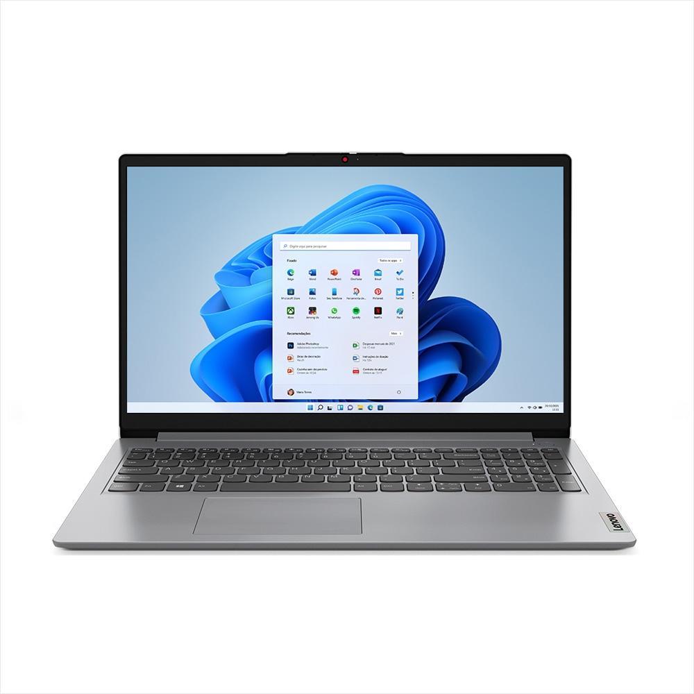 Notebook Lenovo Ideapad 1, I3-1215u, 4gb Ram, 256gb Ssd, 15.6", Win 11, Cinza - 82vy000tbr