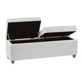 Recamier Bau Paris 1,20m Corino Branco - Clique Decorações